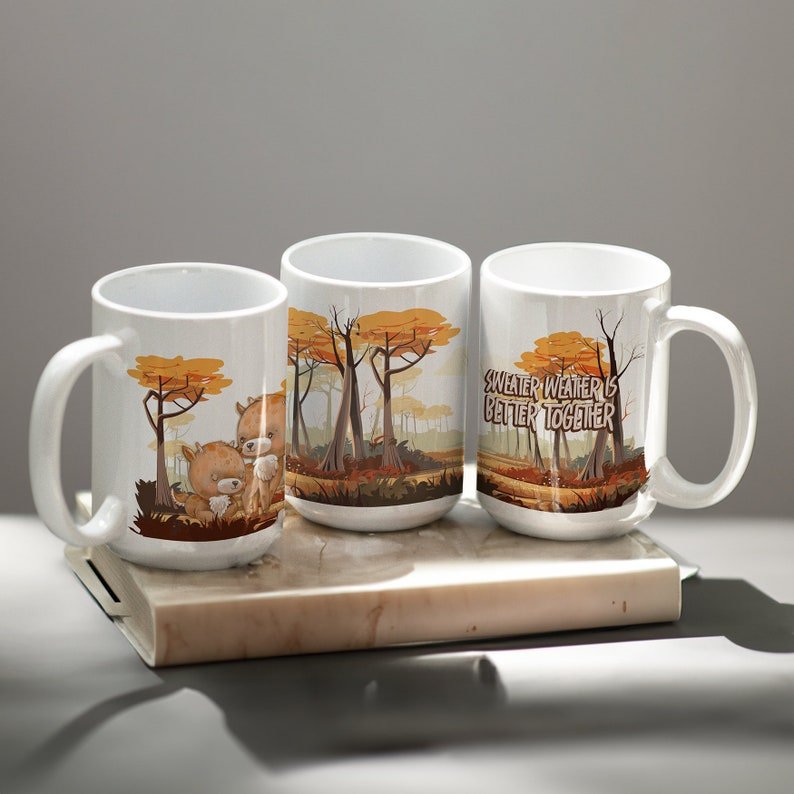 Autumn Deer Ceramic Mug