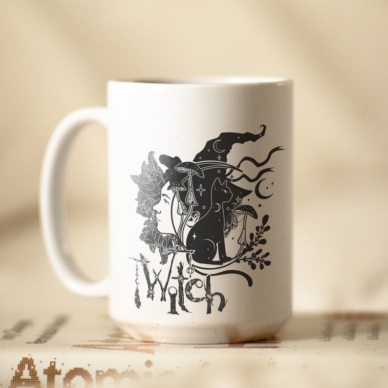 Witch Cat Halloween Mug