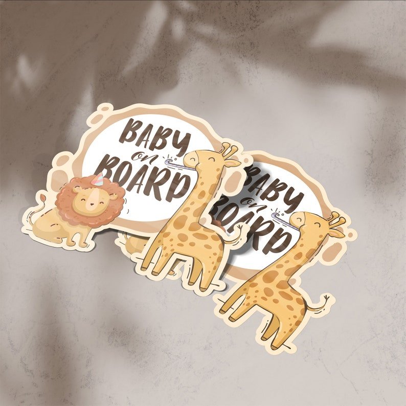 2 "Baby on Board" Bumper Stickers