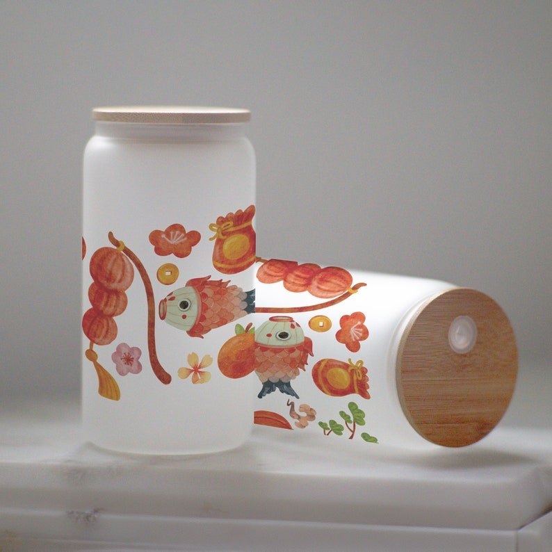 Lunar New Year Frosted Glass Tumbler — photo 2