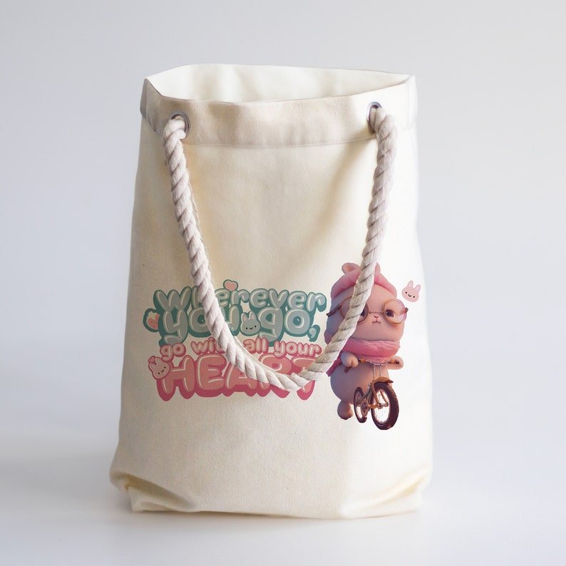 Bunny Bicycle Tote Bag — photo 4