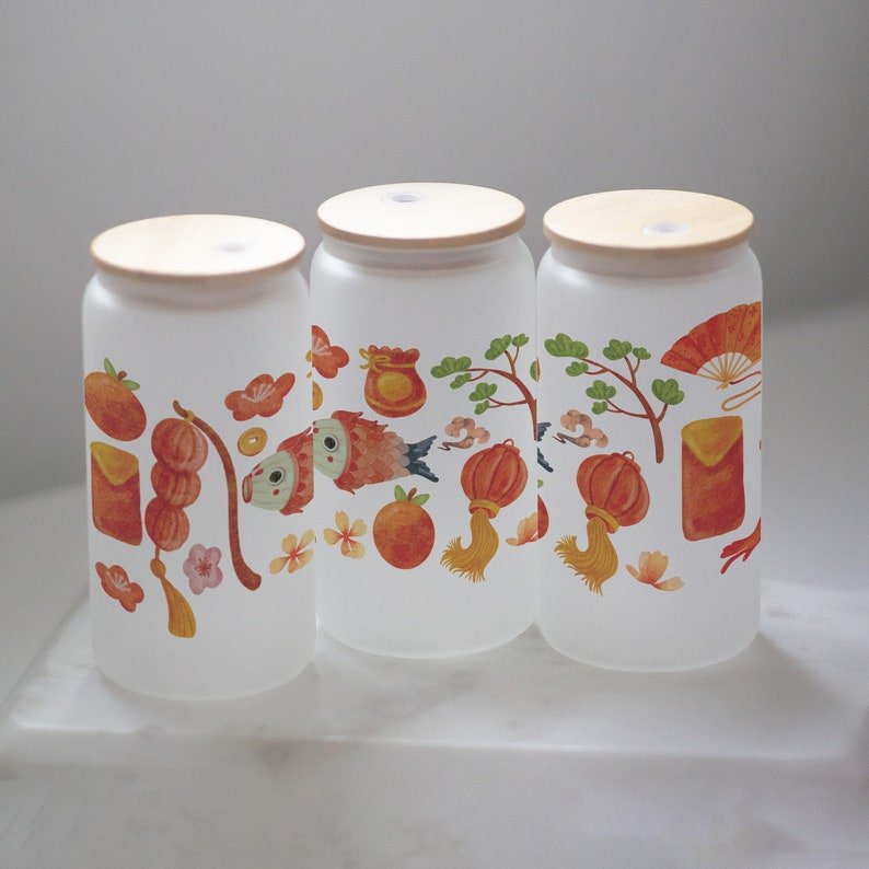 Lunar New Year Frosted Glass Tumbler — photo 3