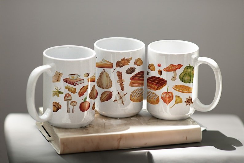 Autumn Watercolor Ceramic Mug