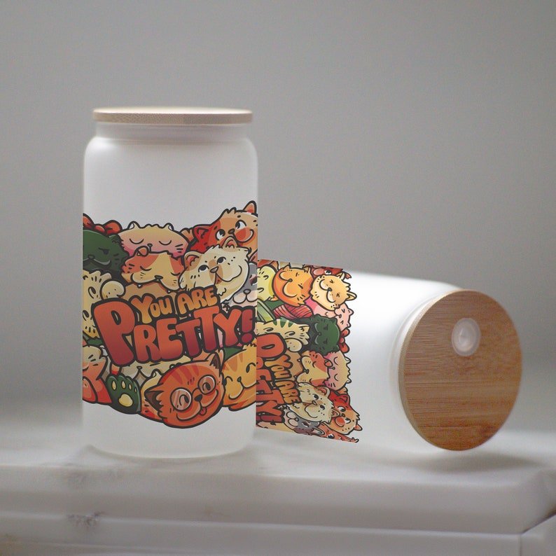 Cat Mom Frosted Glass Tumbler