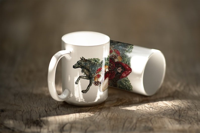 Little Red Riding Hood Iced Coffee Glass Tumbler