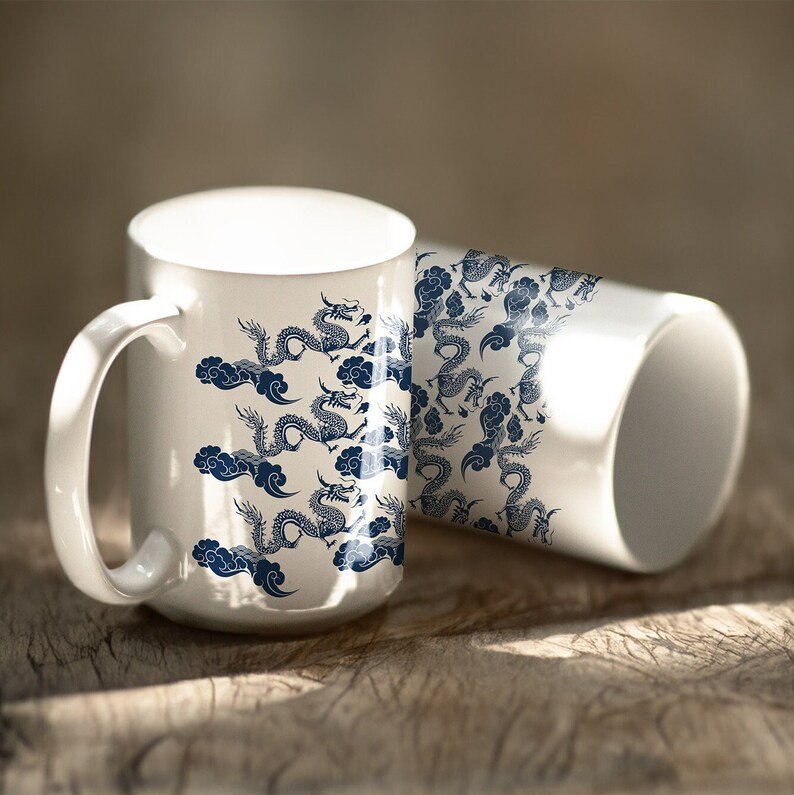 Damask Dragon Ceramic Mug — photo 2