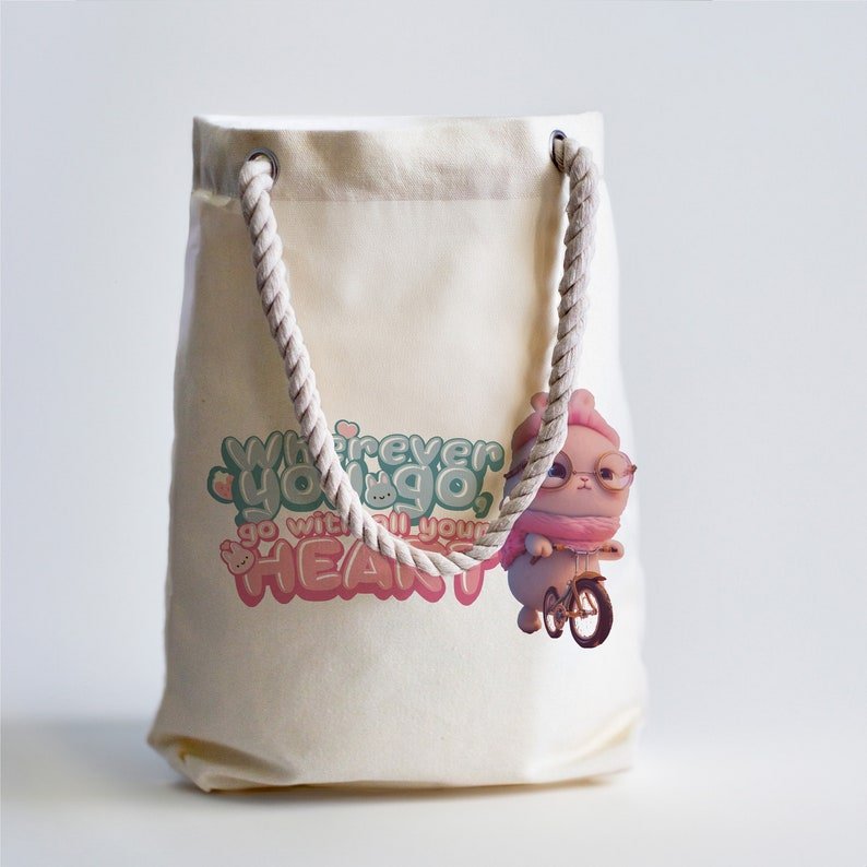 Bunny Bicycle Tote Bag — photo 3