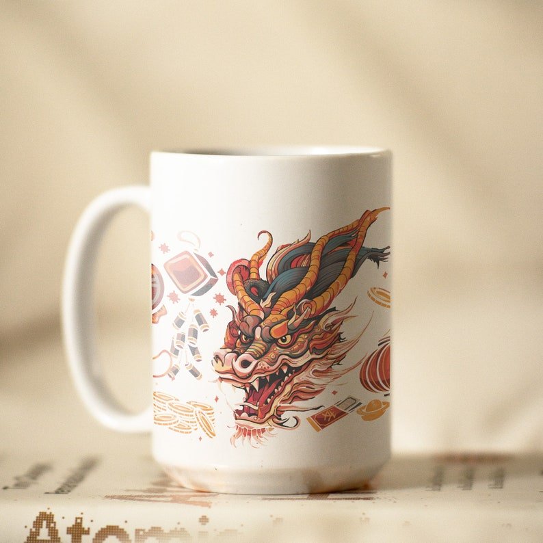 Festive Dragon Ceramic Mug