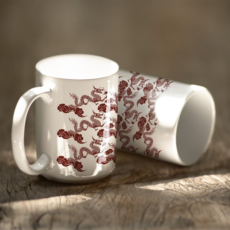 Damask Dragon Ceramic Mug — photo 3
