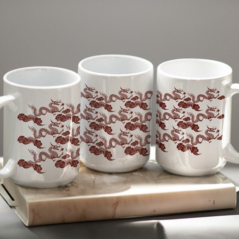 Damask Dragon Ceramic Mug — photo 4