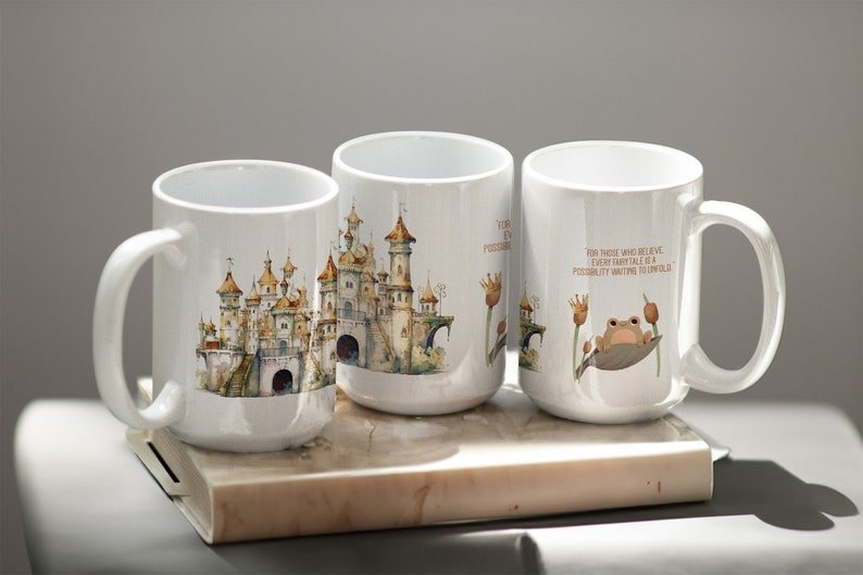 Frog Prince Fairytale Castle Ceramic Mug