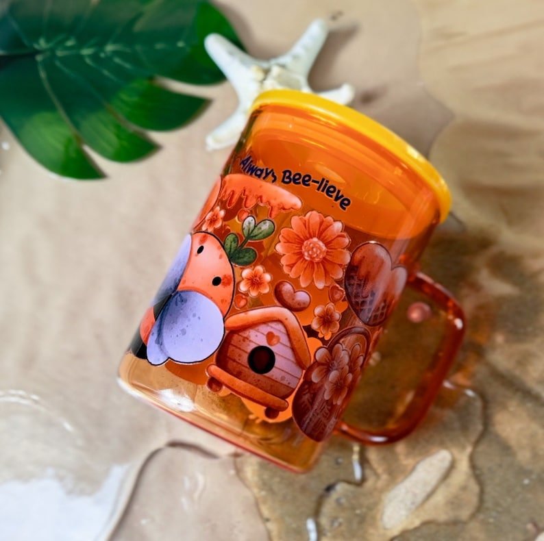 Boho Bee Glass Tumbler with Lid & Straw