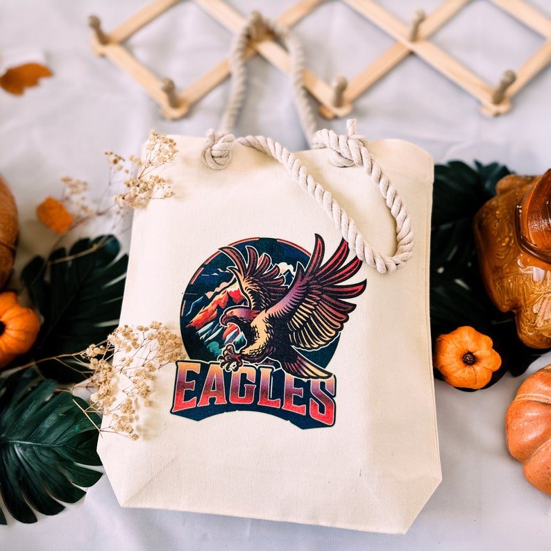 Eagles Graphic Canvas Tote Bag — photo 7