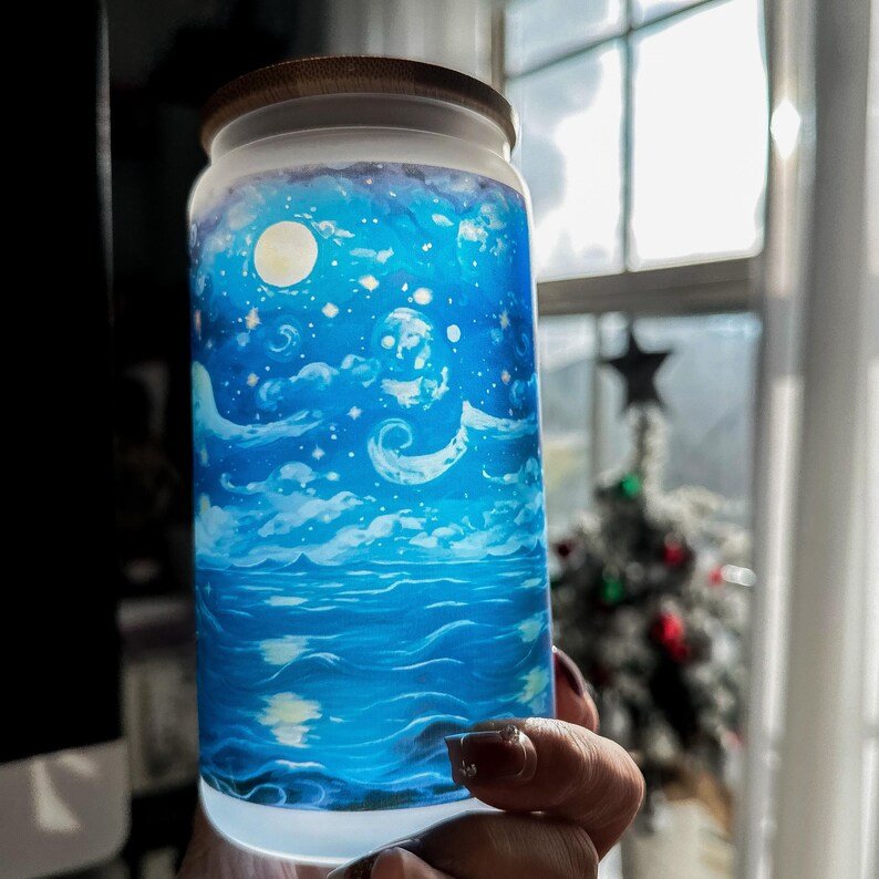 Matryoshka Starry Night Glass Tumbler — photo 8