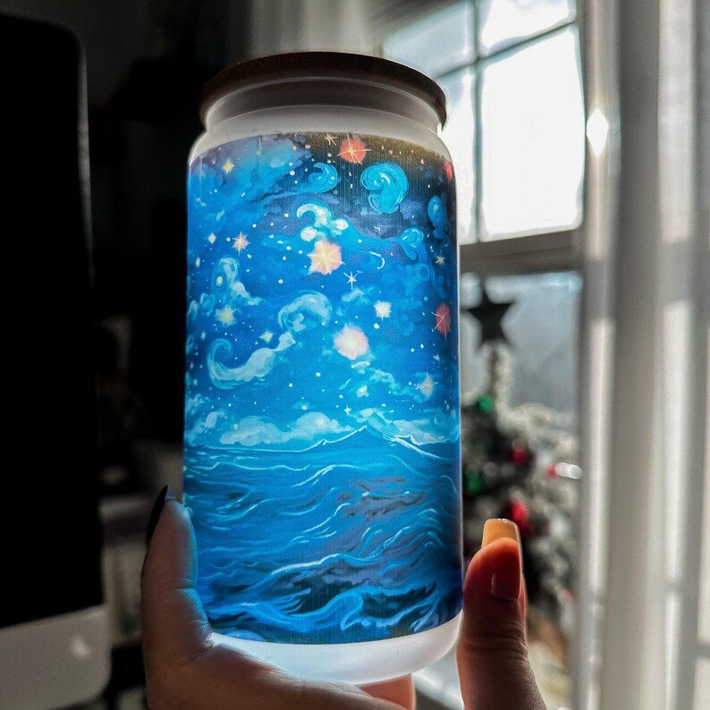 Matryoshka Starry Night Glass Tumbler — photo 9
