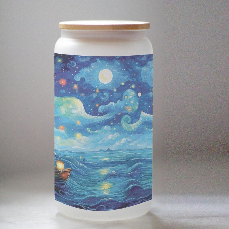 Matryoshka Starry Night Glass Tumbler — photo 5