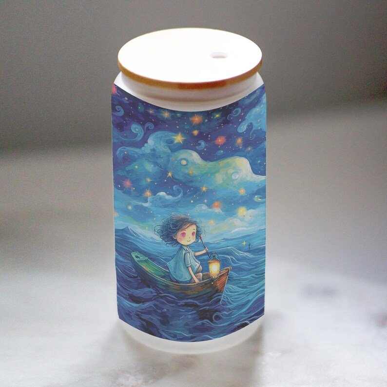 Matryoshka Starry Night Glass Tumbler — photo 6