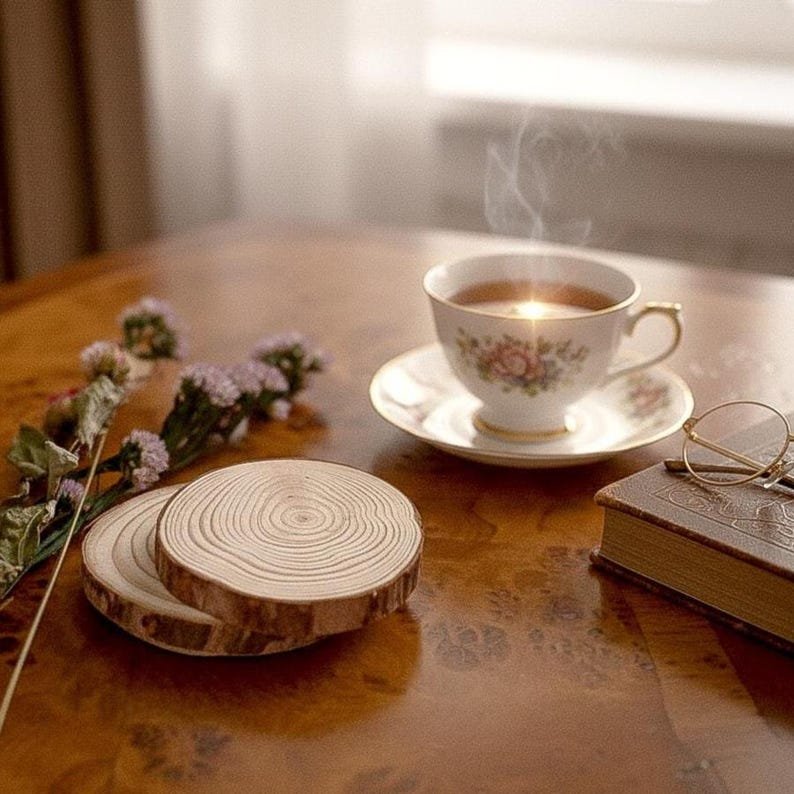 Unfinished Wood Slices (Set of 12)
