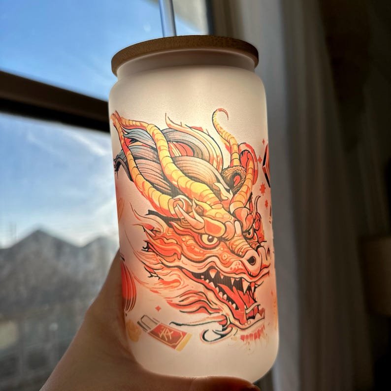 Lunar New Year Dragon Glass Tumbler