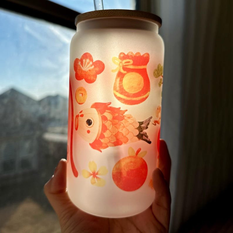 Lunar New Year Frosted Glass Tumbler