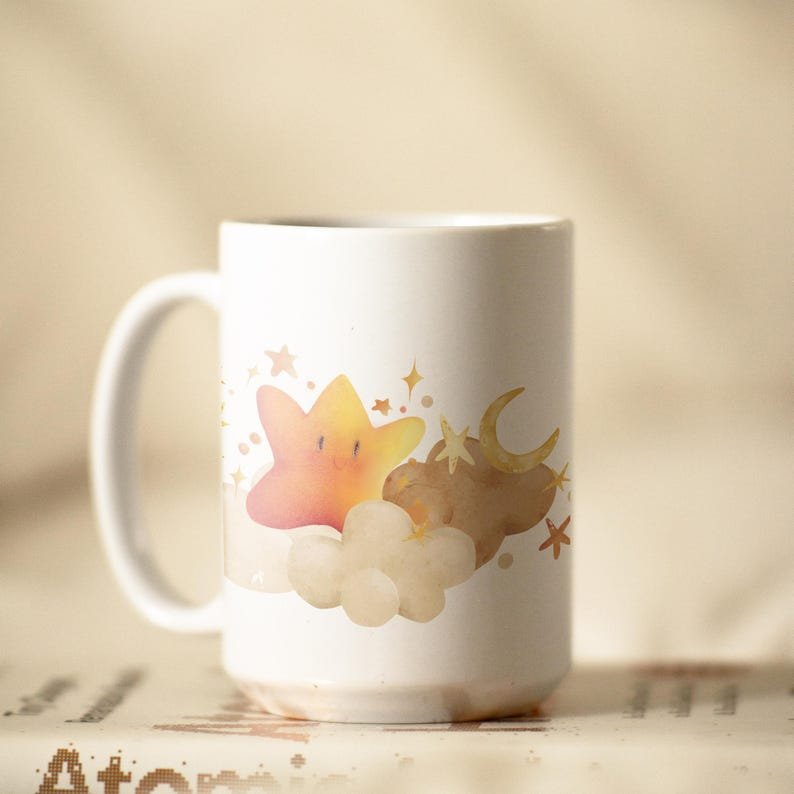 Kawaii Star Ceramic Mug