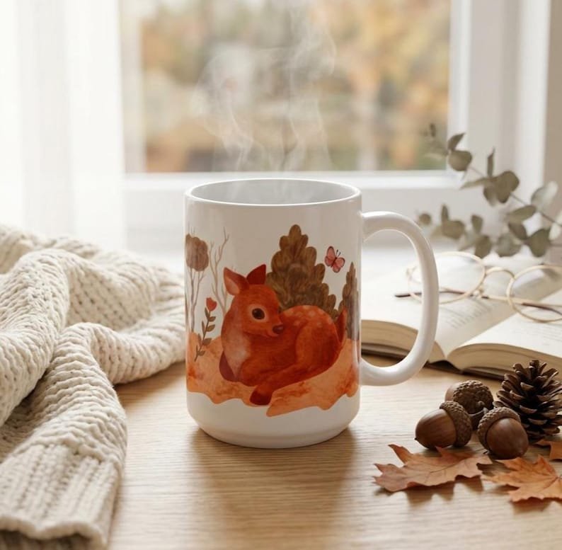 Watercolor Deer Fawn Mug