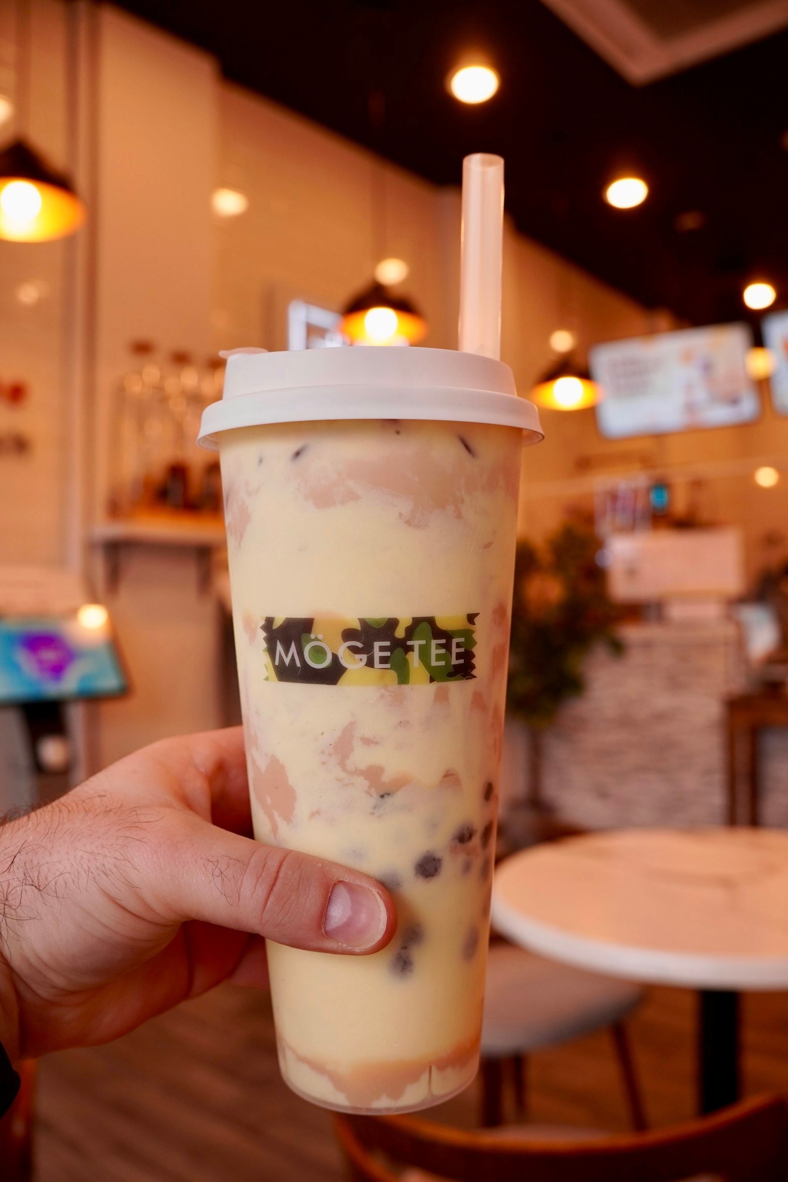 Boba tea at a café workshop
